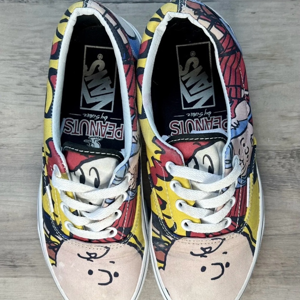 Vans X Era Peanuts Mens Size 5 Womens 6.5 Charlie Brown Snoopy Shoes Rare 2017